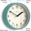 Horloge murale JONES CLOCKS® Spin | Petite horloge ronde moderne | 8 pouces | Noir | Chiffres faciles à lire | Idéal pour la cuisine, le bureau, la chambre d'enfant ou tout petit espace