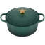 Le Creuset Noel Collection 4.5 Qt Round Cast Iron Oven with Embossed Tree
