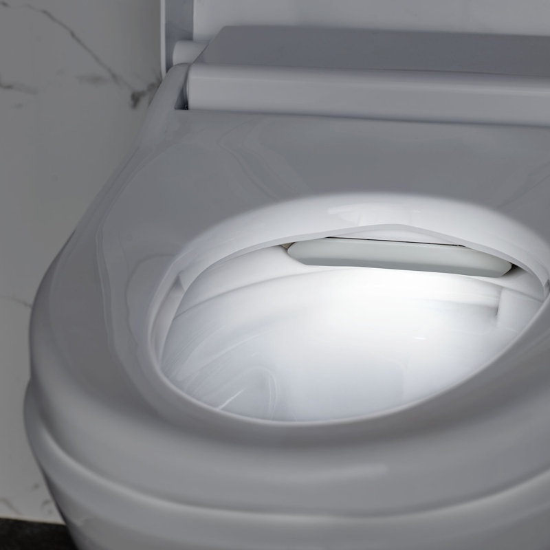 Advanced Clean White Elongated Bidet Toilet with Heated Seat