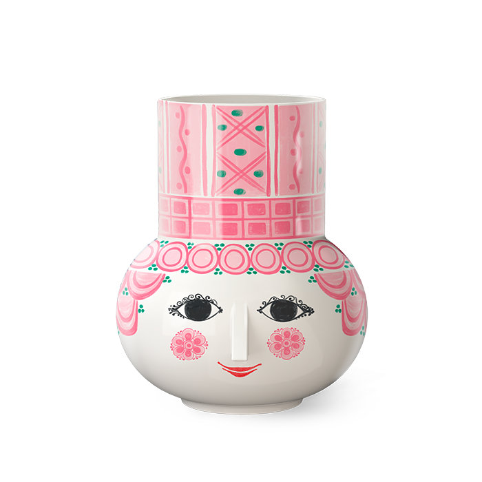 Vase Olga, rose, H: 5,9 po, H 5,9 po x l 5,1 po x P 5,1 po, Rose