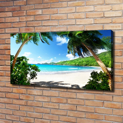 Seychelles Beach - Wrapped Canvas Print