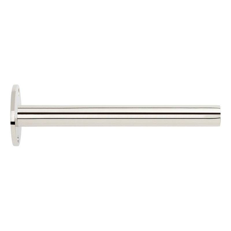 Wellston Brass Shelf Bracket, Polished Nickel, 2.5" H x 8.38" W x 2.5" D