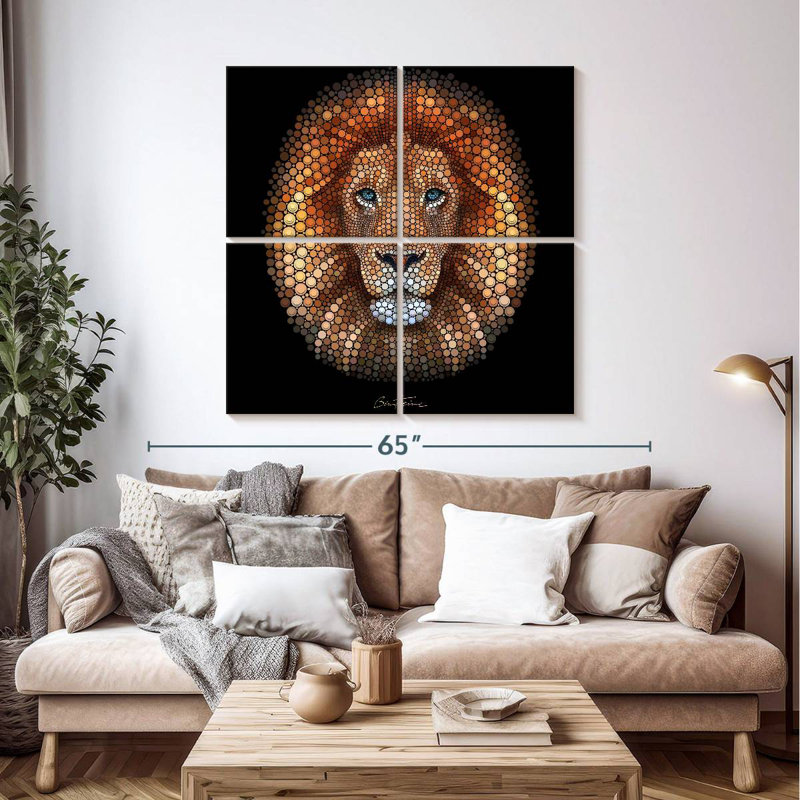 Brampt Digital Lion, 45" H x 45" W