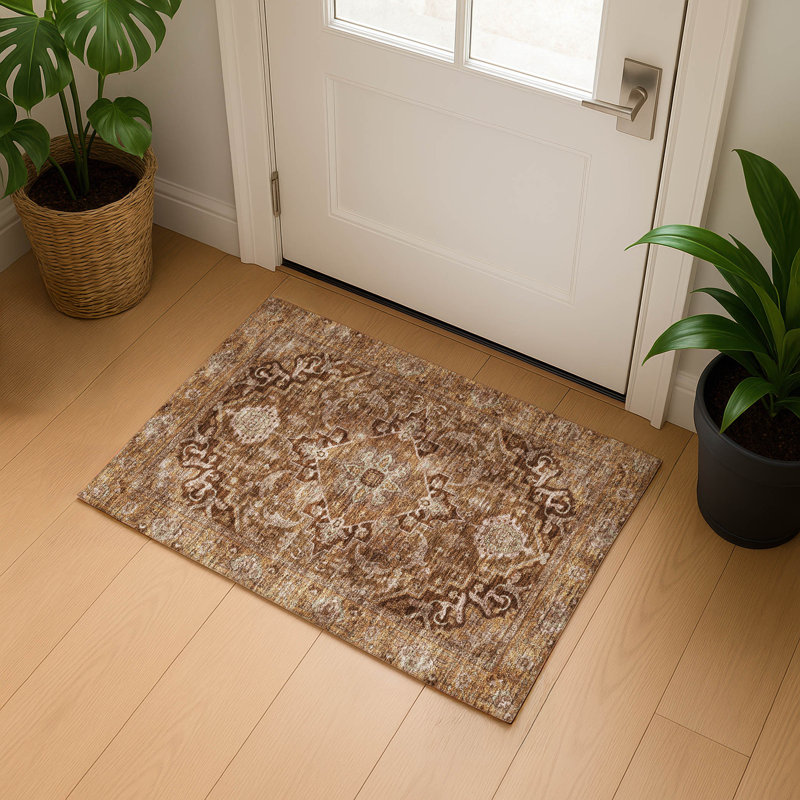 Tapis de qualité supérieure Mayfield Global, Terra Cotta, 1 pi 8 po x 2 pi 6 po
