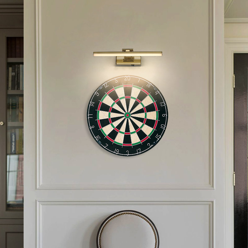 15.4 in. Wall Mount Picture Light with Remote Control, Brass