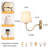  Iknoor Dimmable Rustic Bath Sconce Wall Light with Linen Beige Fabric Lampshade, Brass Wall Sconces for Toilet, Hallway, Staircase, Living Room, Bathroom Dining Room-786583246