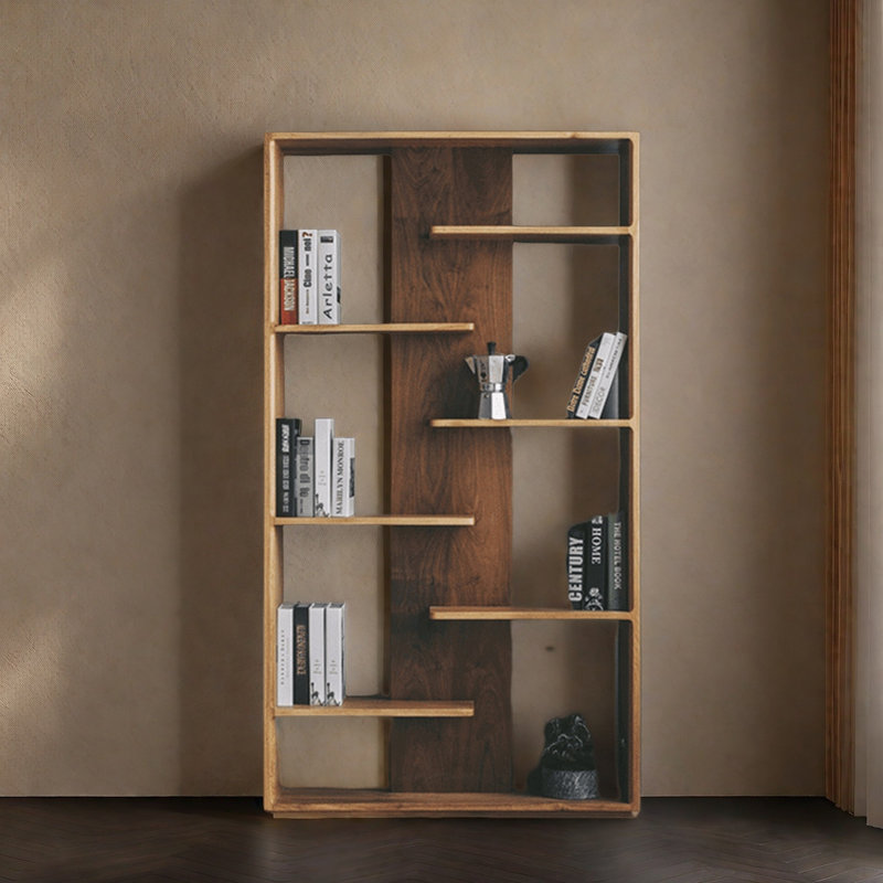 Bibliothèque américaine style rétro, (7 tablettes) H 73,23 po x l 47,24 po x P 13,39 po