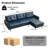 88” W Faux Leather L-Shape Sofa Chaise-556264105