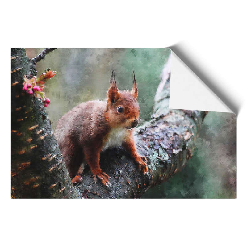 Red Squirrel Painting - Frameless Print, 42cm H x 59cm W x 0.1cm D