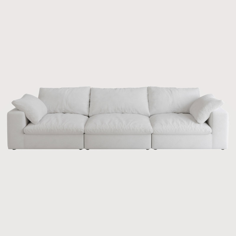 " oversized cloud modular sofa | 3-seater down-filled comfort | minimalist wide deep seat | living room couch