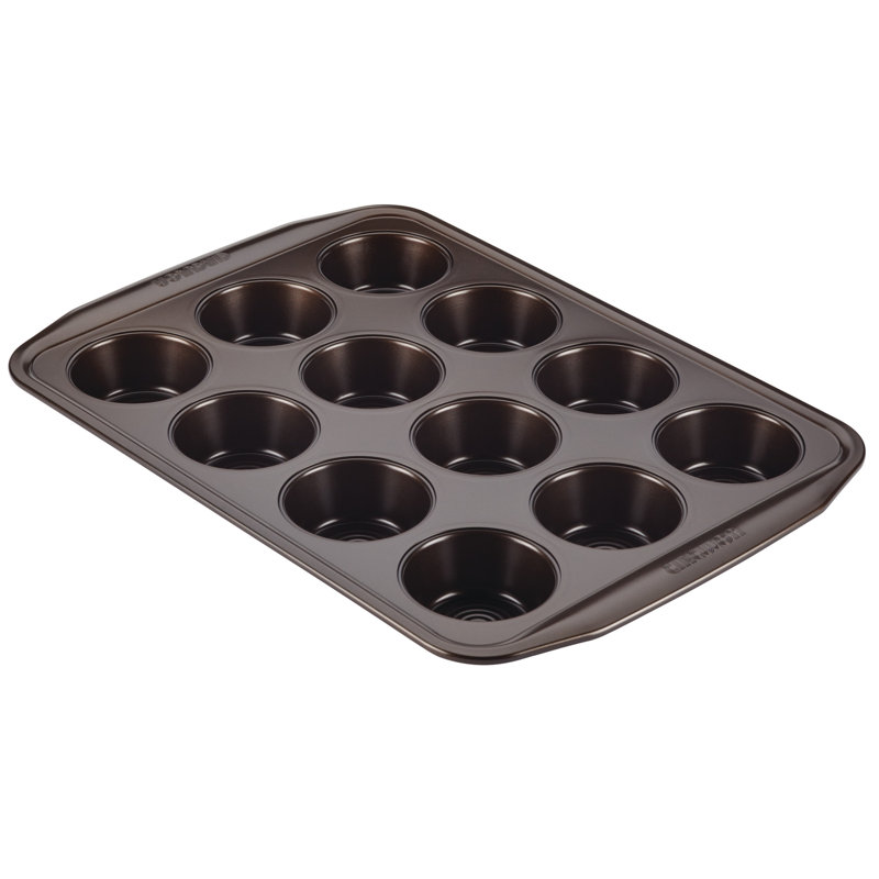 Circulon Bakeware Nonstick Muffin / Cupcake Pan, 1.5" H x 10.5" W x 15.5" D, Chocolate