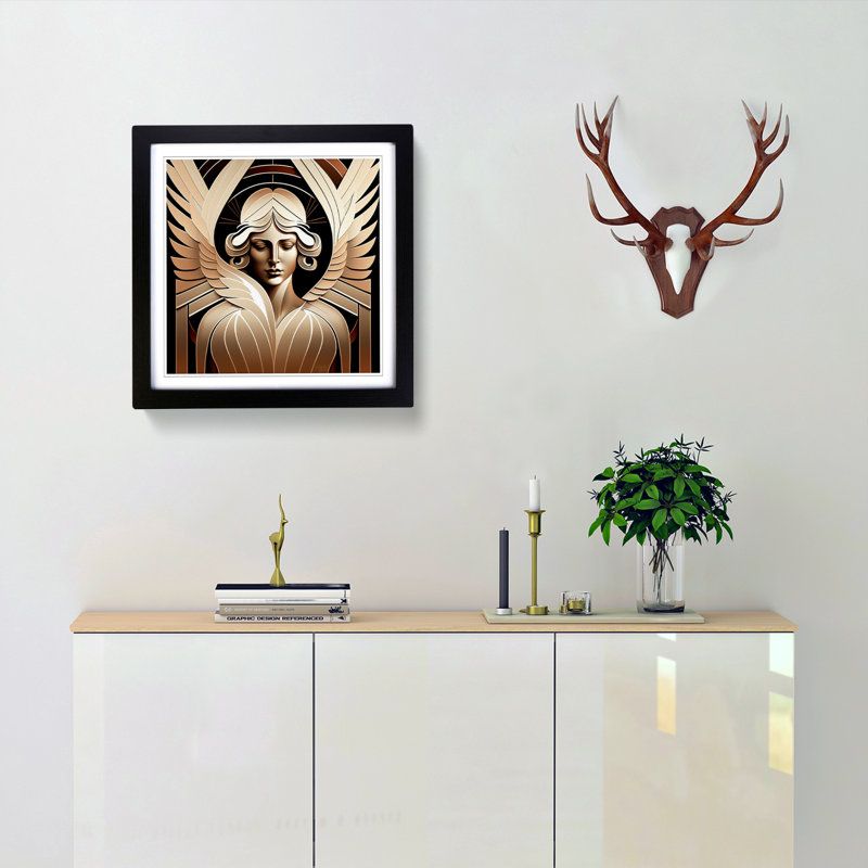 Single Picture Frame Print on Wood, Black
