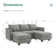 Manusite Modular Reversible Sectional Sofa Upholstered Sofa Couch with Chaise