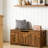 Wooden Shoe Storage Bench with U-Shaped Handle for Entryway, Bedroom, or Living Room - Safety Hinge - 300 lb Capacity - Easy Assembly - Multi-Use Toy Box Organizer - Brown, 100CM-129908478