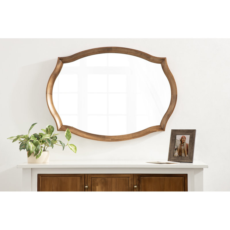 Miroir mural Bolme, Brun rustique
