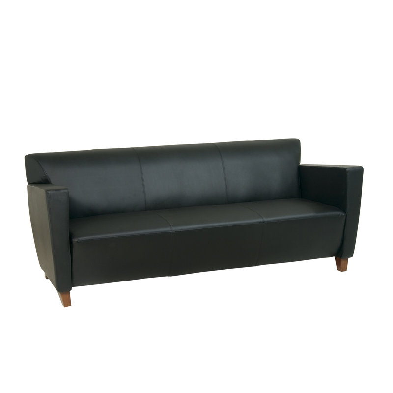 Canapé à accoudoirs arrondis 74,5 po Foyil, Noir