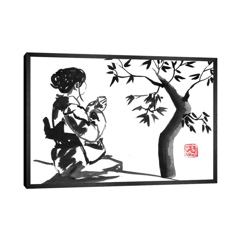 Tea Time by Péchane - Print on Canvas, Black Framed, 66.04 cm H x 45.72 cm W