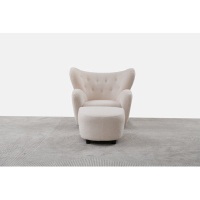 Tiredman 40.5'' Wide Tufted and Ottoman