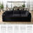 107" Modular Sectional Sofa, 6-Piece Convertible Sofa Bed, U-shaped/L-shaped Sleeper Sofa With Underseat Storage & Ottoman For Living Room-1723488818