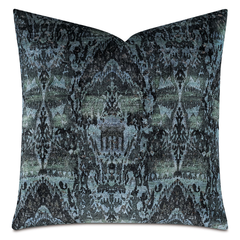 Sparkle Velvet Pillow Cover & Insert, Emerald, Square