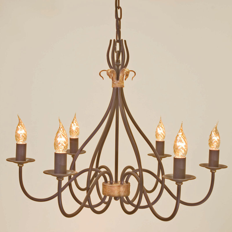 Benelva 6 - Light Candle Style Chandelier