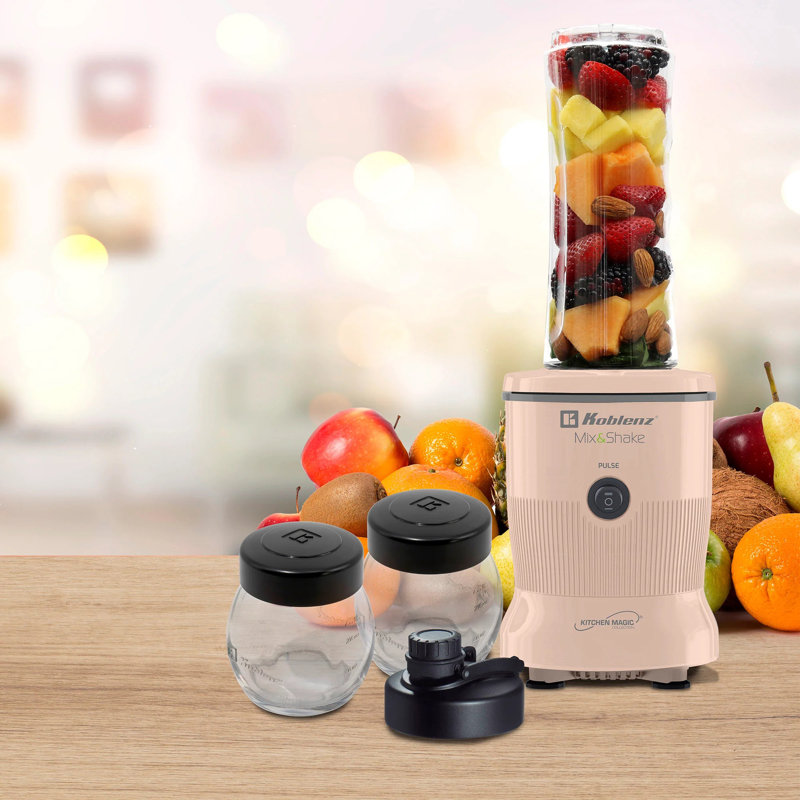 Koblenz® 600-Watt 20.2-Oz. Personal Mix And Shake Blender Kit, Salmon