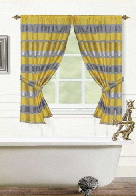 Florine Sheer Curtain Pair, Yellow