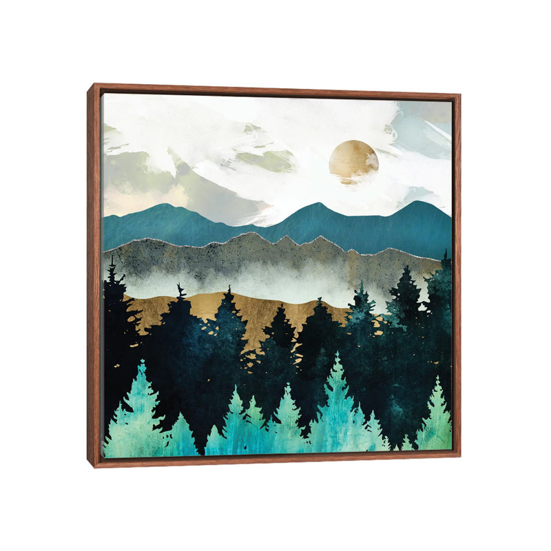 «Forest Mist» par Spaceécur Designs - impression, H 26 po x l 26 po x P 1,5 po, Toile avec cadre en bois classique