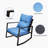 3 Pieces Patio Bistro Set Outdoor Rocking Chair W Blue Cushion For Yard Garden Poolside