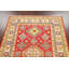 Tapis oriental géométrique rouge Kazak noué à la main 4 x 6