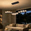 12 - Light LED Dimmable Linear Kitchen Island Pendant with Remote Control Included-495692153