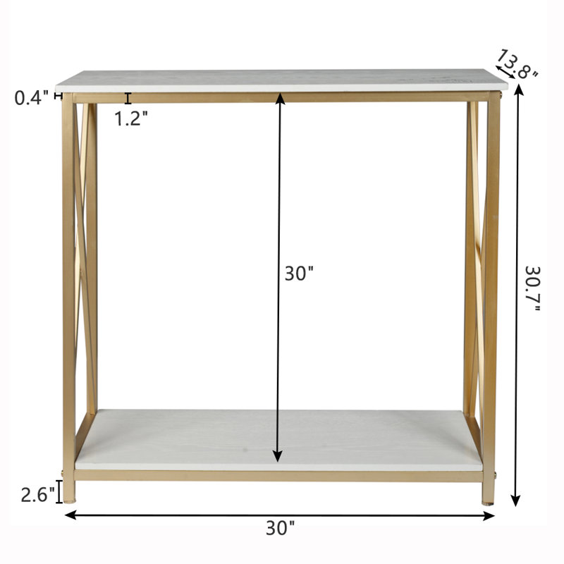 Console Table, 30" H x 30.79" W x 13.82" D