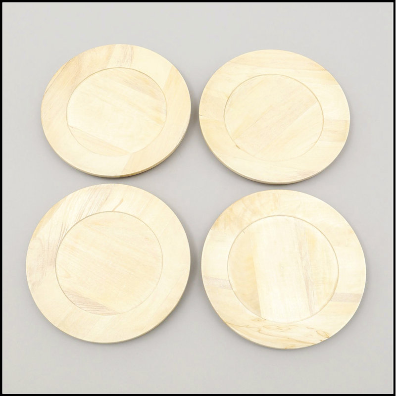 Assiette en bois fabriquée à la main de 13 pouces, napperon écologique et durable en bois, parfait pour les tables élégantes