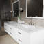 Ensemble de meuble-lavabo double mural 84 "avec miroir Castor-82339585-82339582