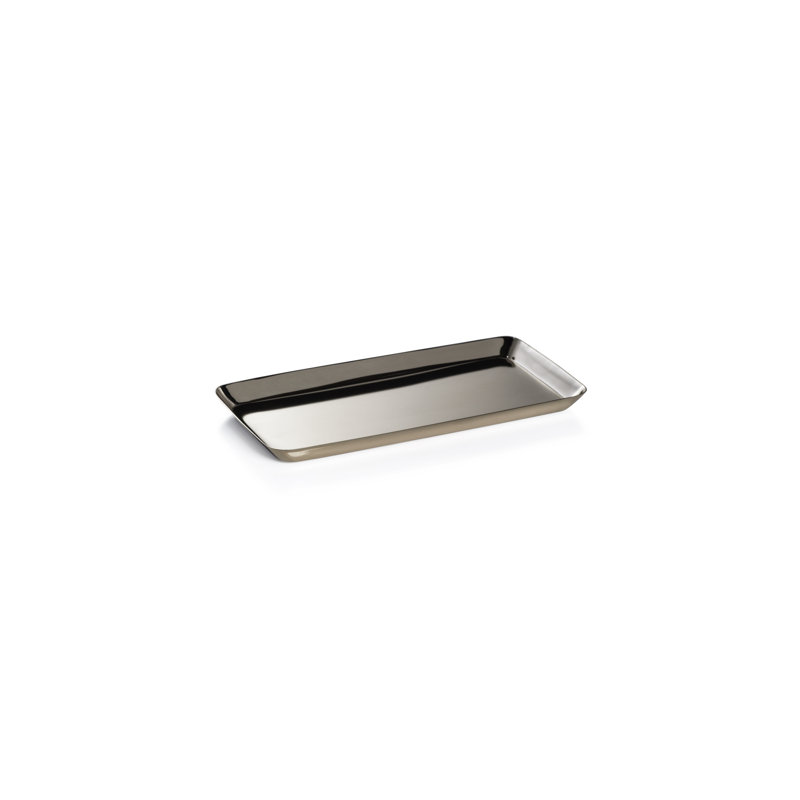 Plateau en acier poli polyvalent Wanita, H 0,5 po x l 4,5 po x P 8,25 po, Or