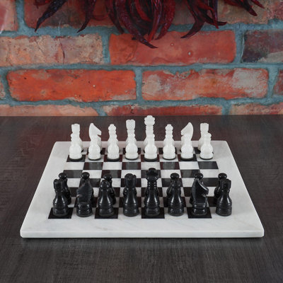 RADICALn Handmade 18'' L Marble Chess Game Set