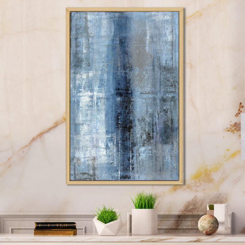 «Blue Meets Gray», art mural moderne et contemporain sur toile