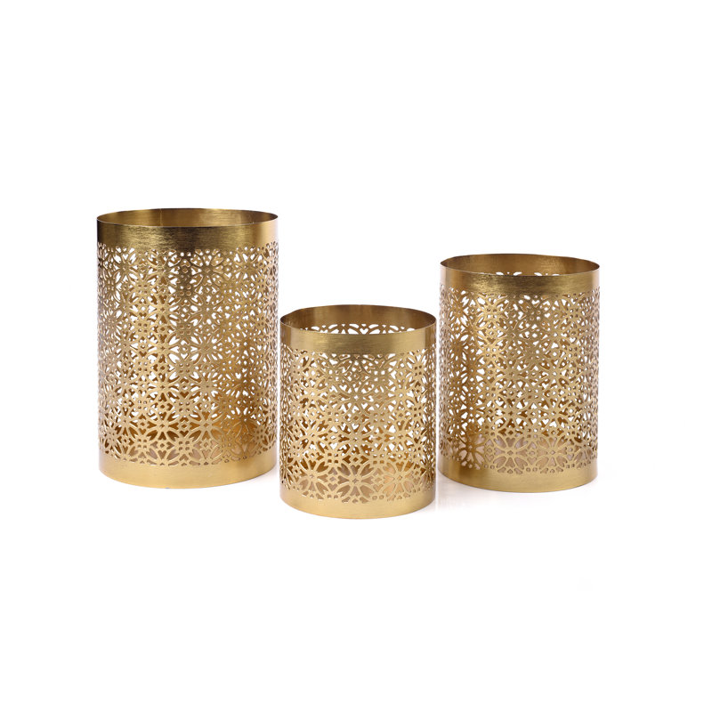 Ensemble de 2 porte-votive en métal 3 pièces
