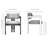 Aaron Dining Chair Black Wood Finish Upholstered Performance Fabric Fully Assembled-375201132-375201121