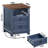 18" Farmhouse Night Stand with Charging Station, 2 Drawers End Table Dresser for Bedroom,Wooden Nightstand, Bed Side Table with Open Shelf, Bedside Cabinet for Living Room, Closet-465181970