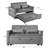 3-in-1 Convertible Sofa Bed With Reclining Backrest, Pull-out Couch With Pillows-1799282328