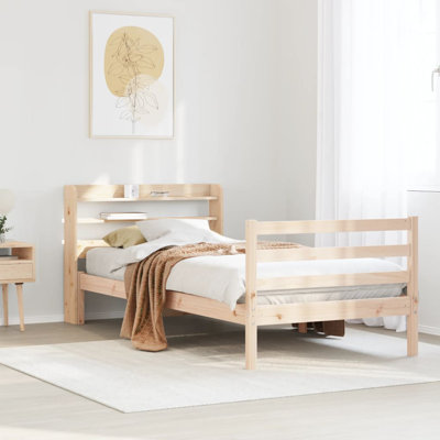 Solid Wood Storage Bed