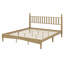 Lit plateforme en bois avec tête de lit en forme de gourde, lit plateforme de style rétro avec support à lattes en bois-751993043