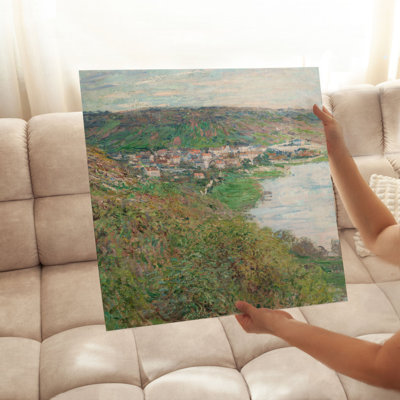 «Beach and Coastal Claude Monet - View of Vetheuil», reproduction d'art classique sans cadre