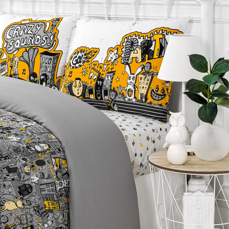 Funky Sateen Flat Sheet, Queen