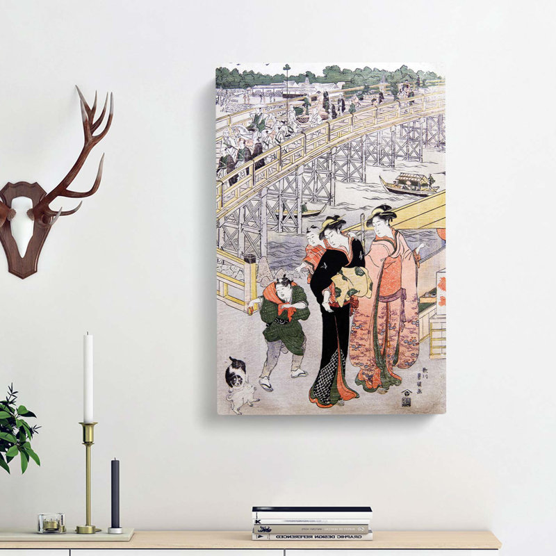 Women by Ryogoku Bridge by Utagawa Toyokuni - Wrapped Canvas, 91cm H x 60cm W x 3cm D