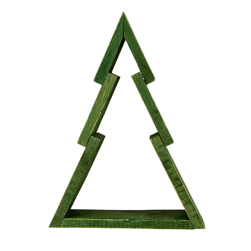 Présentoir de table en bois vert 9,5 "