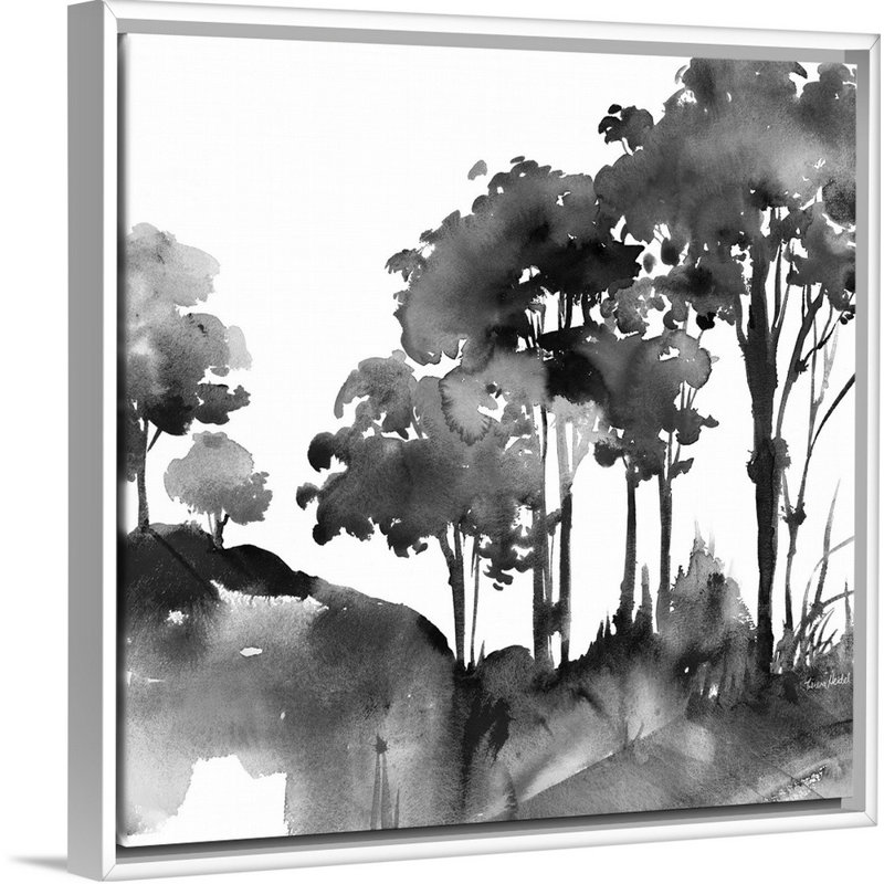 Cobalt Savannah - reproduction d'art sur toile, Cadre flottant blanc, H 21,7 po x l 21,7 po x P 1,75 po