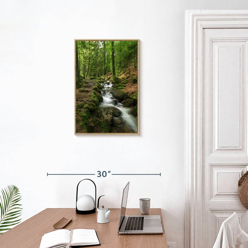 Ruisseau Buhl Forest, Cadre flottant en bois naturel, 17 po x 25 po