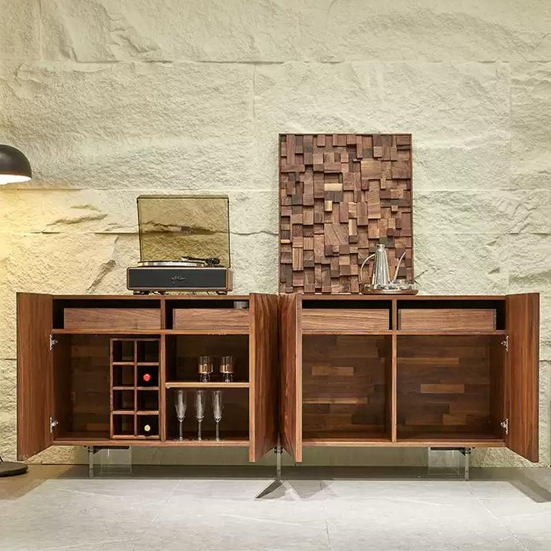 Armoire de rangement créative tout en bois massif